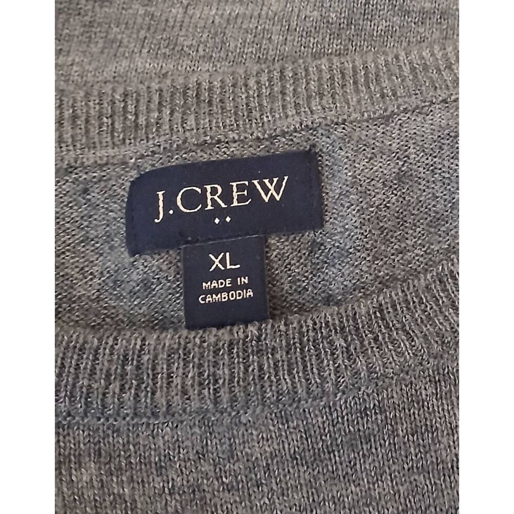 J.crew xl mens lightweight merino wool sweater gray blue spring summer - Picture 2 of 8
